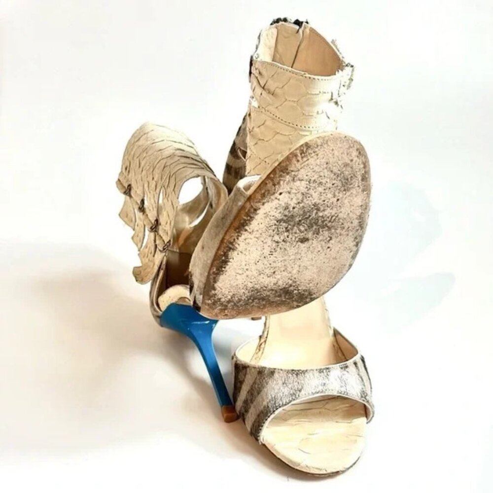 Jimmy Choo Opera Matt Python Pony White And Zebra… - image 4